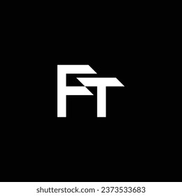 FT oder TF ‍ abstraktes Briefdesign. Hervorragendes professionelles Unternehmen fantastische künstlerische Branding-Unternehmen verschiedene Farben Illustration Logo.