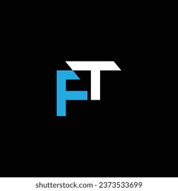 FT oder TF ‍ abstraktes Briefdesign. Hervorragendes professionelles Unternehmen fantastische künstlerische Branding-Unternehmen verschiedene Farben Illustration Logo.
