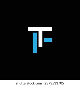 FT oder TF ‍ abstraktes Briefdesign. Hervorragendes professionelles Unternehmen fantastische künstlerische Branding-Unternehmen verschiedene Farben Illustration Logo.