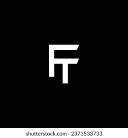 FT o TF ‍ diseño de letras abstractas. Espectacular negocio profesional impresionante marca artística empresa de diferentes colores ilustración logo.