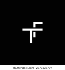 FT o TF ‍ diseño de letras abstractas. Espectacular negocio profesional impresionante marca artística empresa de diferentes colores ilustración logo.