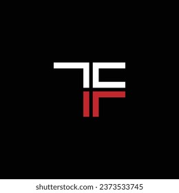 FT or TF ‍abstract letter design. Outstanding professional business awesome artistic branding company different colors illustration logo.