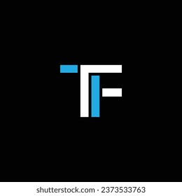 FT o TF ‍ diseño de letras abstractas. Espectacular negocio profesional impresionante marca artística empresa de diferentes colores ilustración logo.