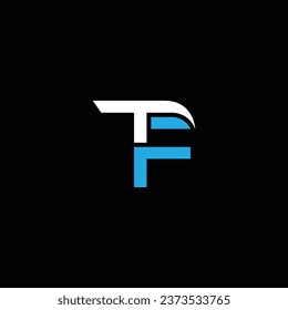 FT or TF ‍abstract letter design. Outstanding professional business awesome artistic branding company different colors illustration logo.