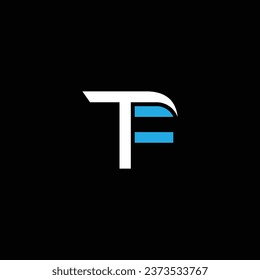 FT or TF ‍abstract letter design. Outstanding professional business awesome artistic branding company different colors illustration logo.