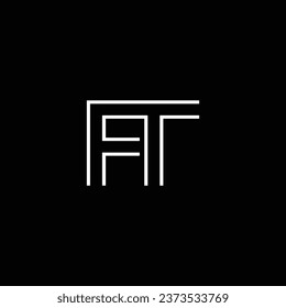 FT oder TF ‍ abstraktes Briefdesign. Hervorragendes professionelles Unternehmen fantastische künstlerische Branding-Unternehmen verschiedene Farben Illustration Logo.