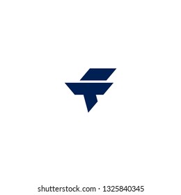 FT TF  letter geometric logo vector icon illustration