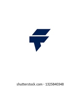 FT TF  letter geometric logo vector icon illustration