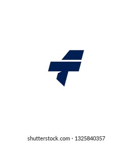 FT TF  letter geometric logo vector icon illustration