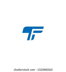 FT TF  letter geometric logo vector icon illustration