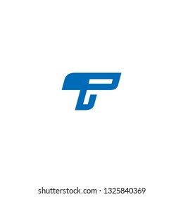 FT TF  letter geometric logo vector icon illustration