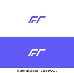 FT, TF letter logo design template elements. Modern abstract digital alphabet letter logo.