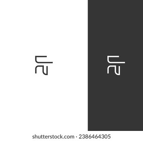 FT, elementos de plantilla de diseño de logotipo de letra TF. Logo de la letra digital abstracta moderna.