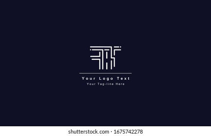 Logo de letra FT o TF. Único atractivo creativo y moderno logotipo inicial de la letra FT F T inicial