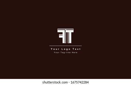 Logo de letra FT o TF. Único atractivo creativo y moderno logotipo inicial de la letra FT F T inicial