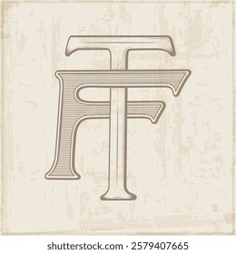 FT   TF  logo FT , Letter FT , Monogram FT , vector, logo, Wedding Monogram Initials, Wedding Logo,Wedding Monogram, Logo Design , Monogram Vintage