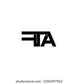 fta typography letter monogram logo design