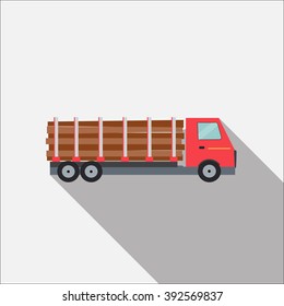 Ftat Truck Vector Illustration EPS10
