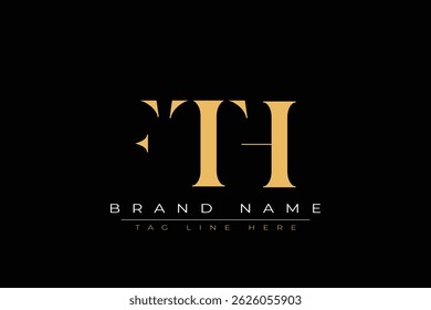 Diseño de logotipo de letra abstracta FTH. Este logotipo está diseñado por tres letras abstractas.