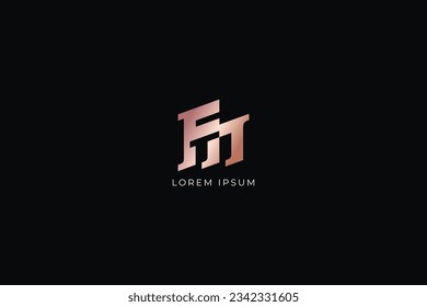 ftj letter fashion brand design modern style creative golden wordmark design typography illustration, fj wordmark, ftj logo