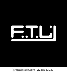 Diseño creativo de la carta FTL con gráfico vectorial, logotipo FTL simple y moderno.
