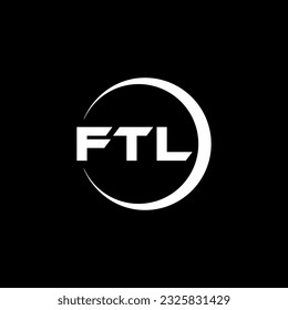 FTL letter logo design in illustration. Vector logo, calligraphy designs for logo, Poster, Invitation, etc.