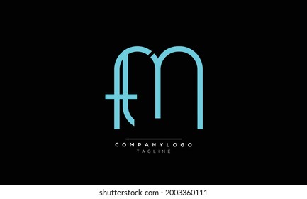 FTM initialisiert Monogramm Buchstaben Textalphabet Logo-Design