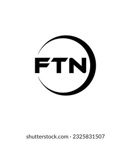 FTN letter logo design in illustration. Vector logo, calligraphy designs for logo, Poster, Invitation, etc.