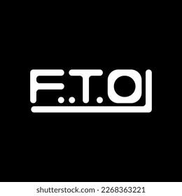 FTO letter logo creative design with vector graphic, FTO simple and modern logo.