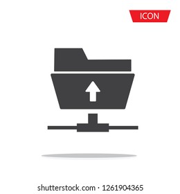 FTP downlond icon vector isolated on white background.