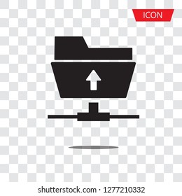 FTP downlond icon vector isolated on white background.