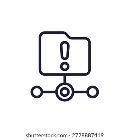 ftp-Fehlerzeilen-Symbol mit Dateiordner