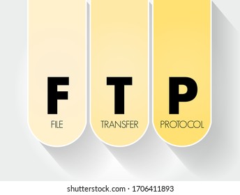 FTP: acrónimo del protocolo de transferencia de archivos, fondo de concepto de tecnología