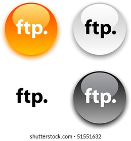 FTP glossy round vector buttons.
