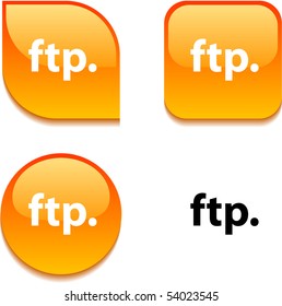 FTP glossy vibrant web buttons.