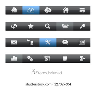 FTP & Hosting // Blackbar Series + It includes 3 buttons states in different layers. +