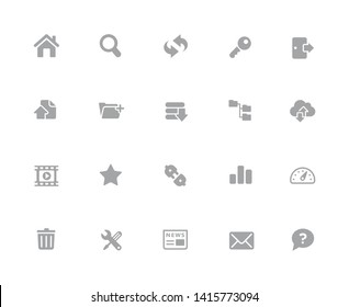 FTP & Hosting Icons // 32 pixels Icons White Background - Vector icons designed to work in a 32 pixel grid at ten percent.