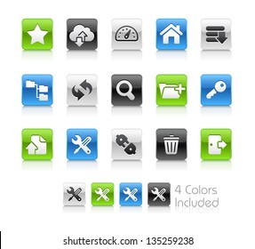 FTP & Hosting Icons / The file Includes 4 color versions in different layers.