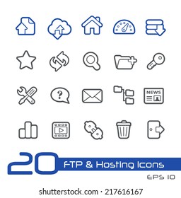 FTP & Hosting Icons // Line Series