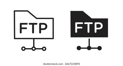 FTP-Symbol. doodle-Grafikvektoren