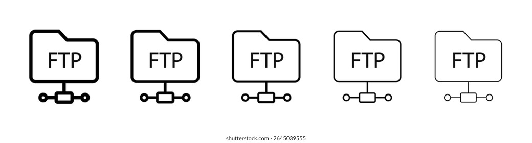 FTP icon filled flat sign concept for web design.