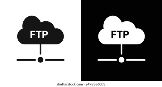FTP-Symbol für flache Linie.