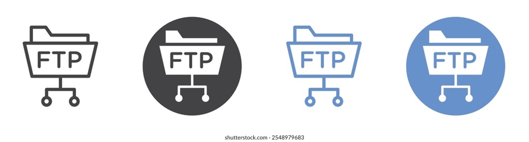 FTP-Symbol für flache Linie.