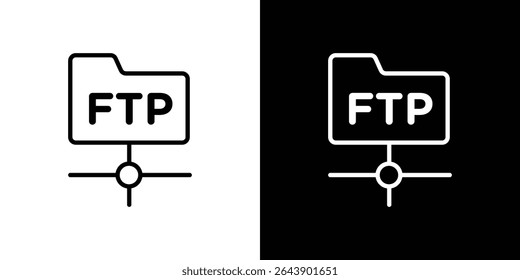 FTP icon Graphic vector set for ui design