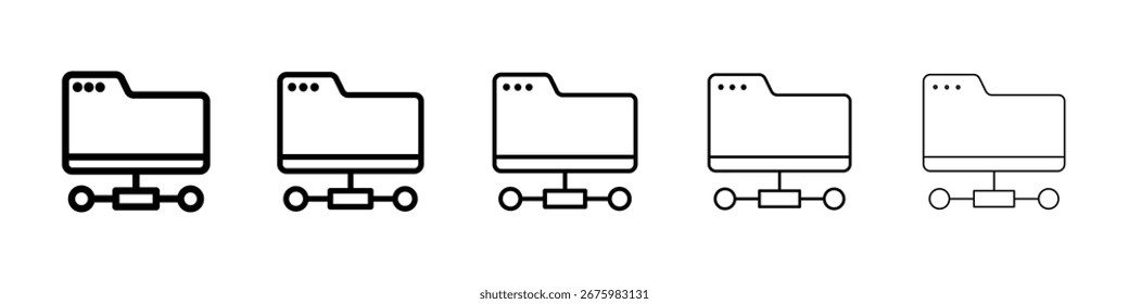 Ícone de FTP para conceito móvel e web design.