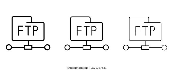 FTP-Symbol in Konturstrichstil-Symbol.