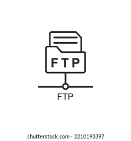 Ftp Icon , Protocol Icon Vector