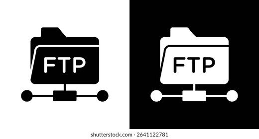FTP icon symbols. Vector illustration.