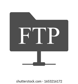 Ftp-Vektorillustration-Bilder auf grauem Hintergrund