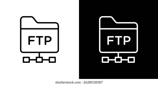 FTP icon vector for web, computer and mobile apps